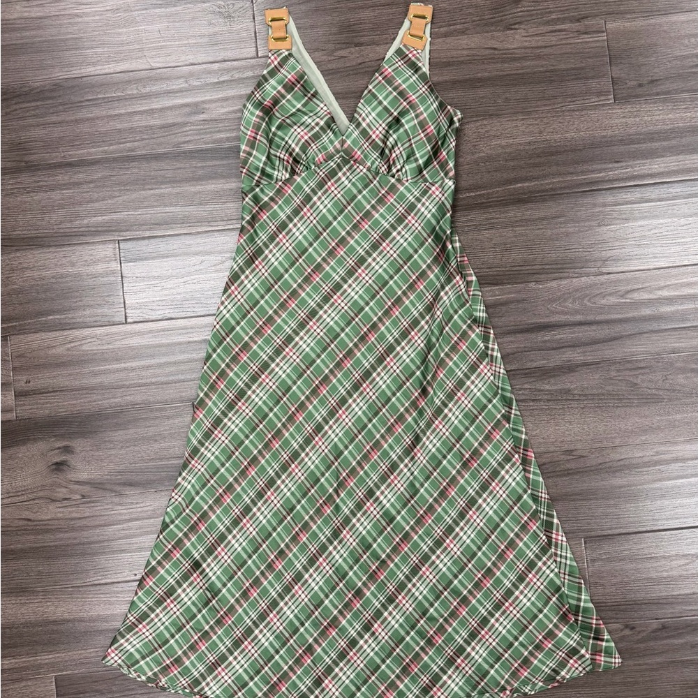 Lauren Ralph Lauren Women's Plaid Satin Sleeveless Dress